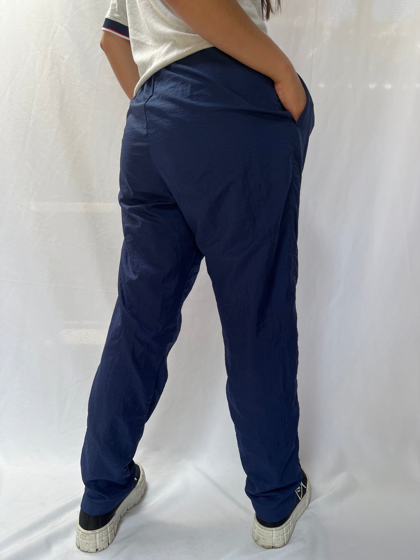 90's Nike Navy Nylon Pants - M