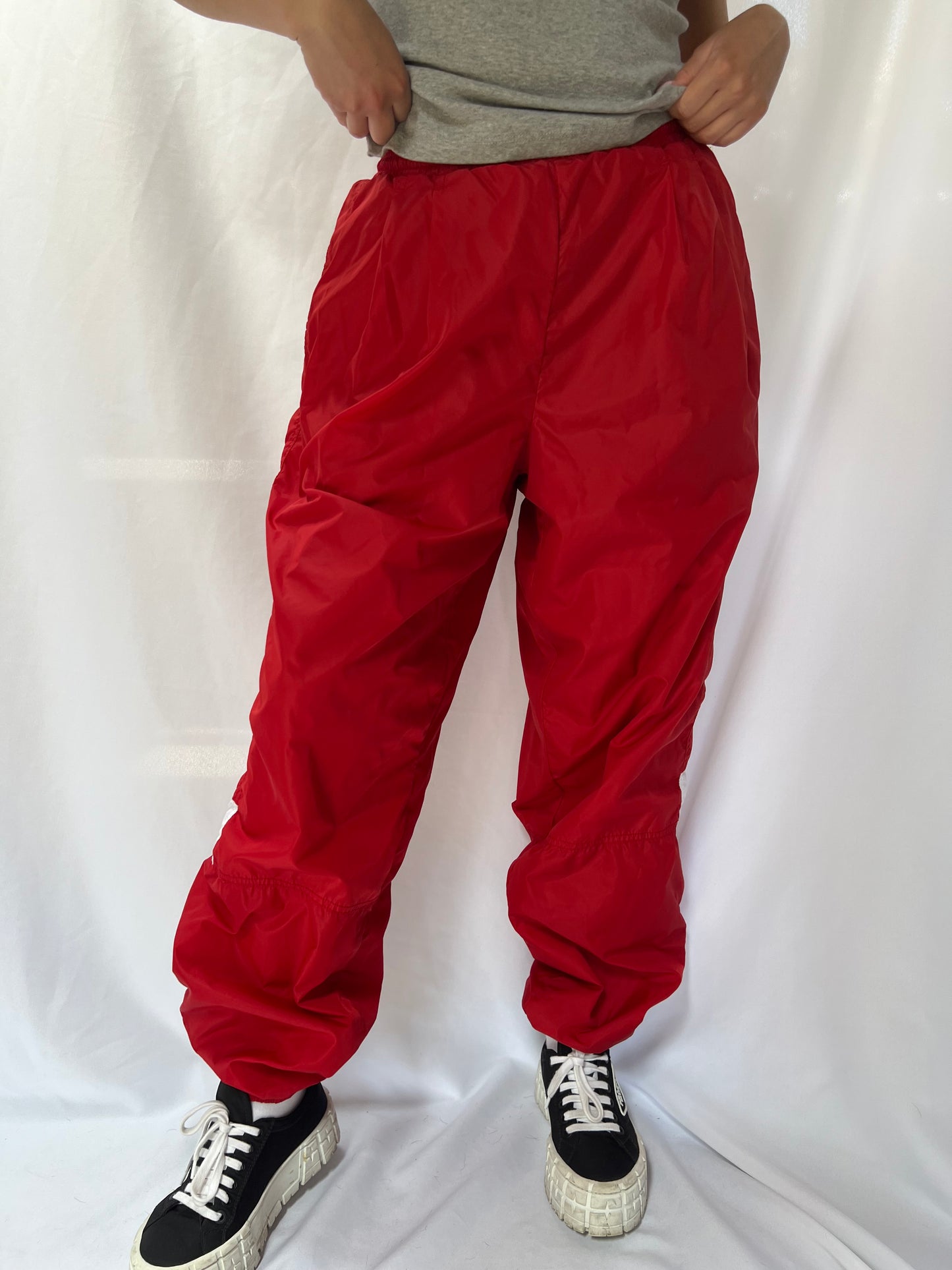 Nike Red/White Nylon Pants - XL