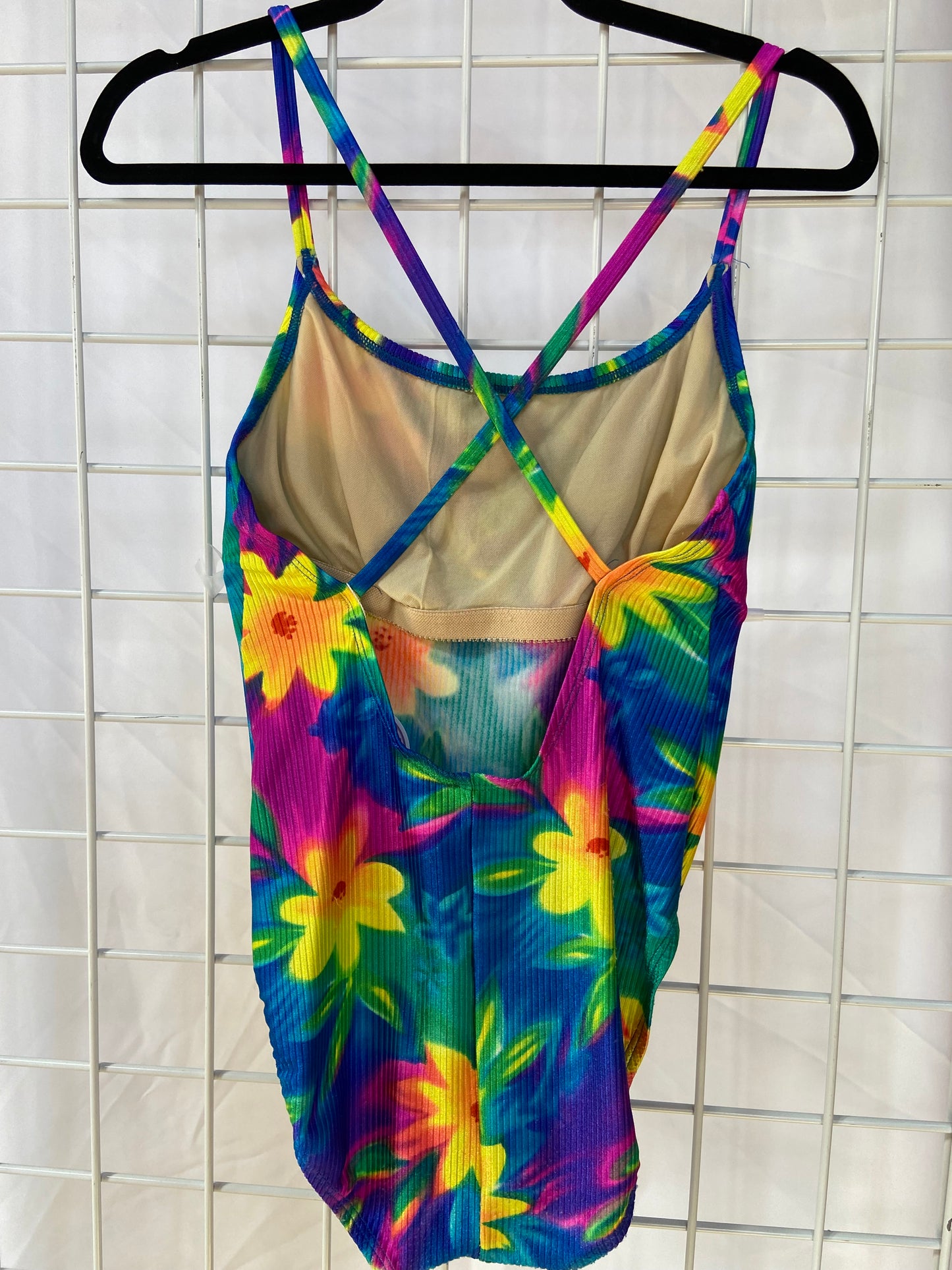 Rainbow Floral One-Piece Swimsuit - S/M