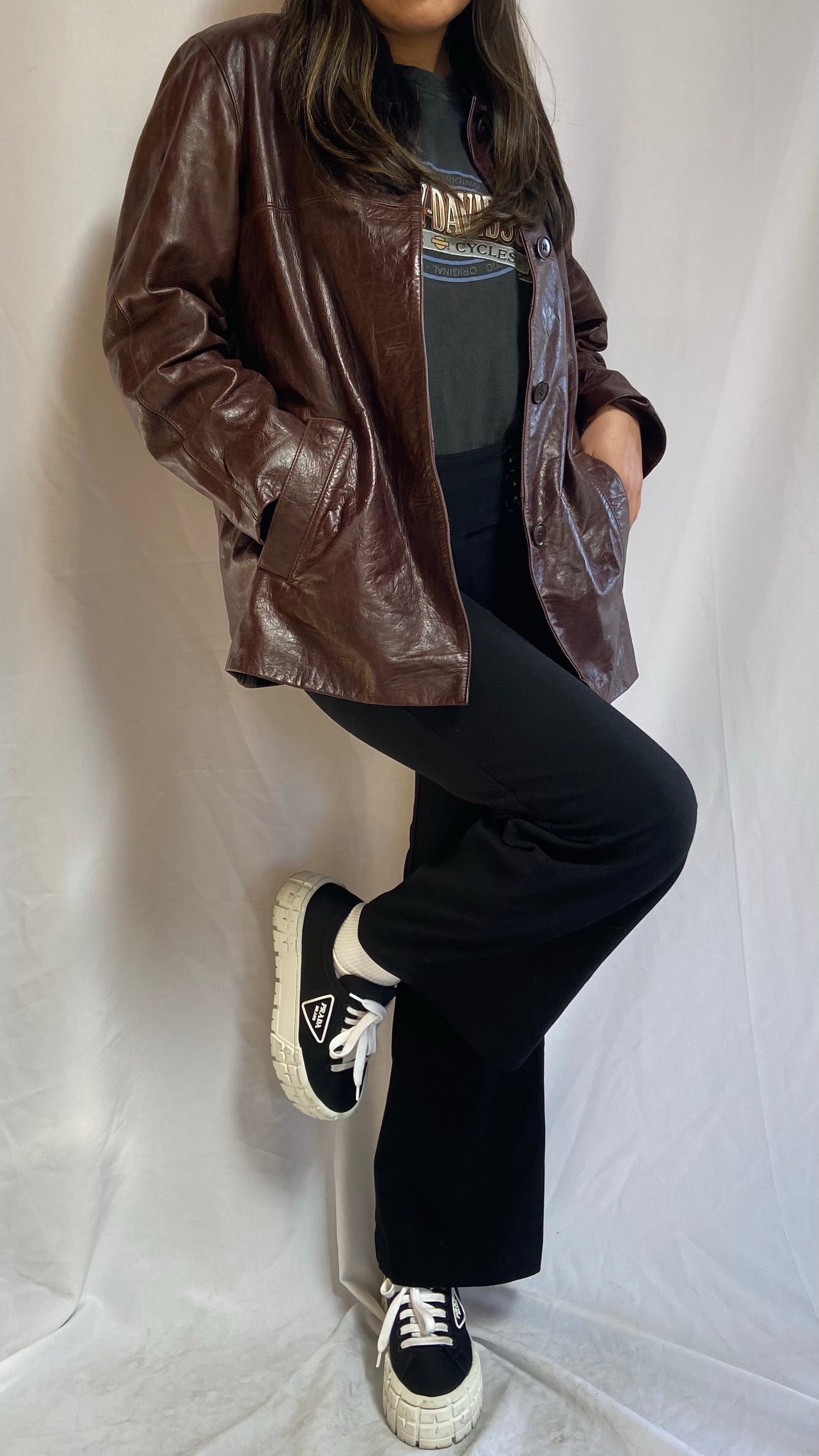 Brown Eddie Bauer Leather Jacket - Small – JReyesFashion