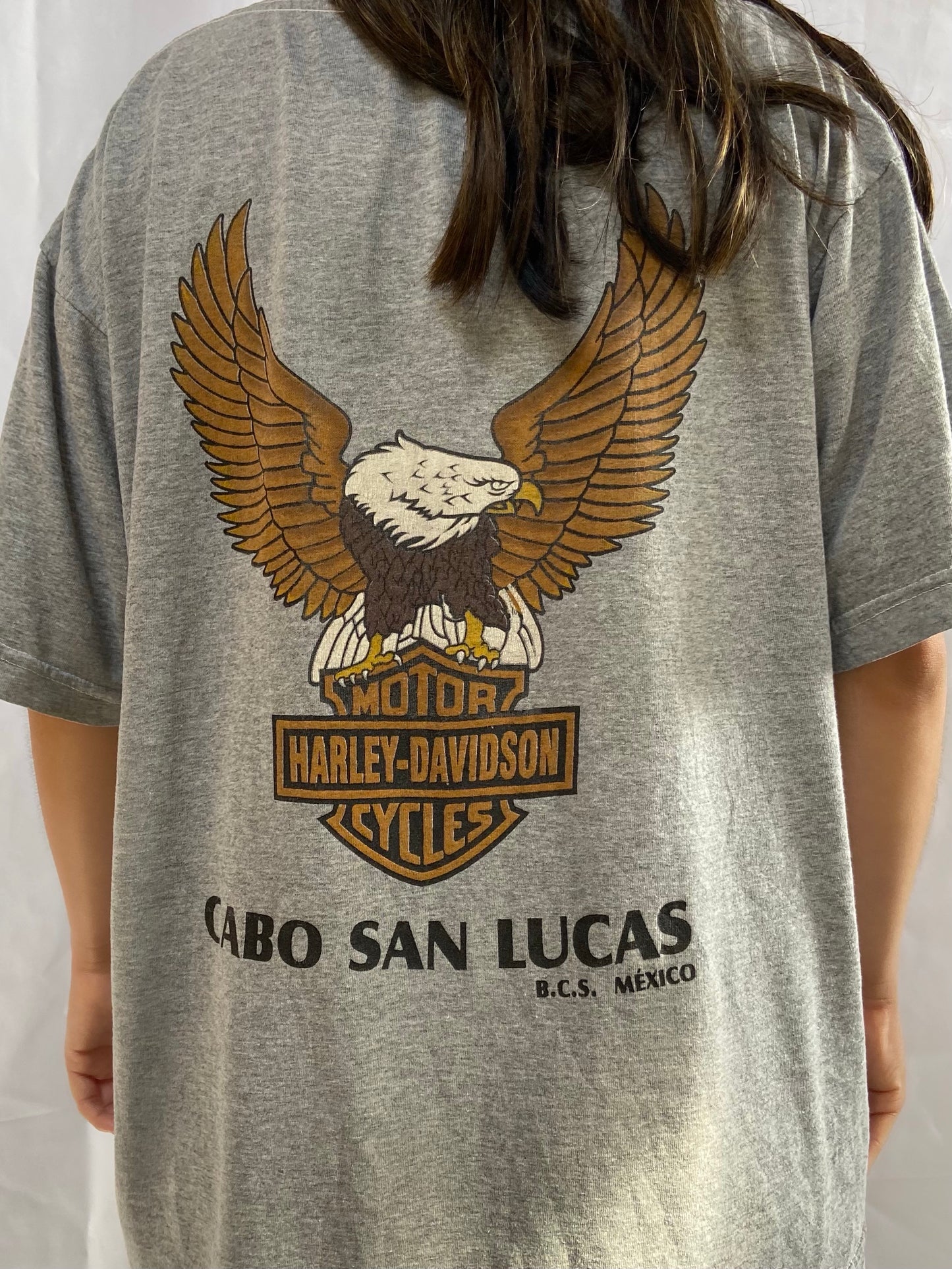 Grey Cabo San Lucas Harley Davidson Tee