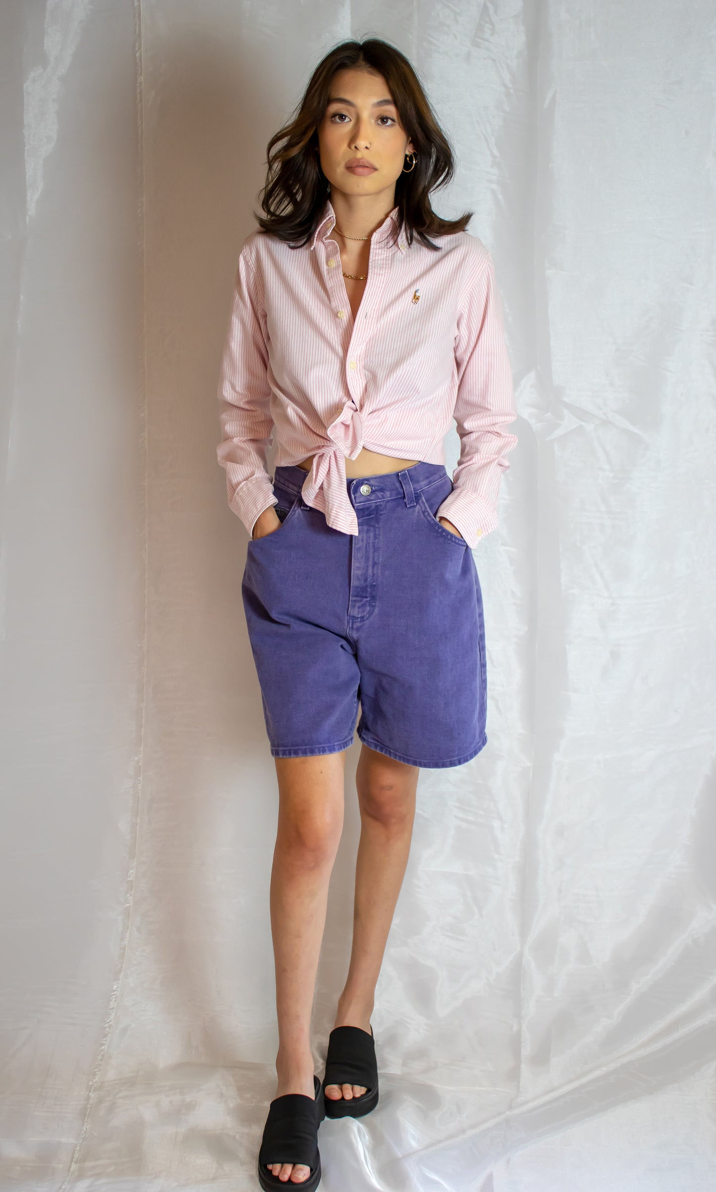 Purple Lee Denim Shorts - 28”