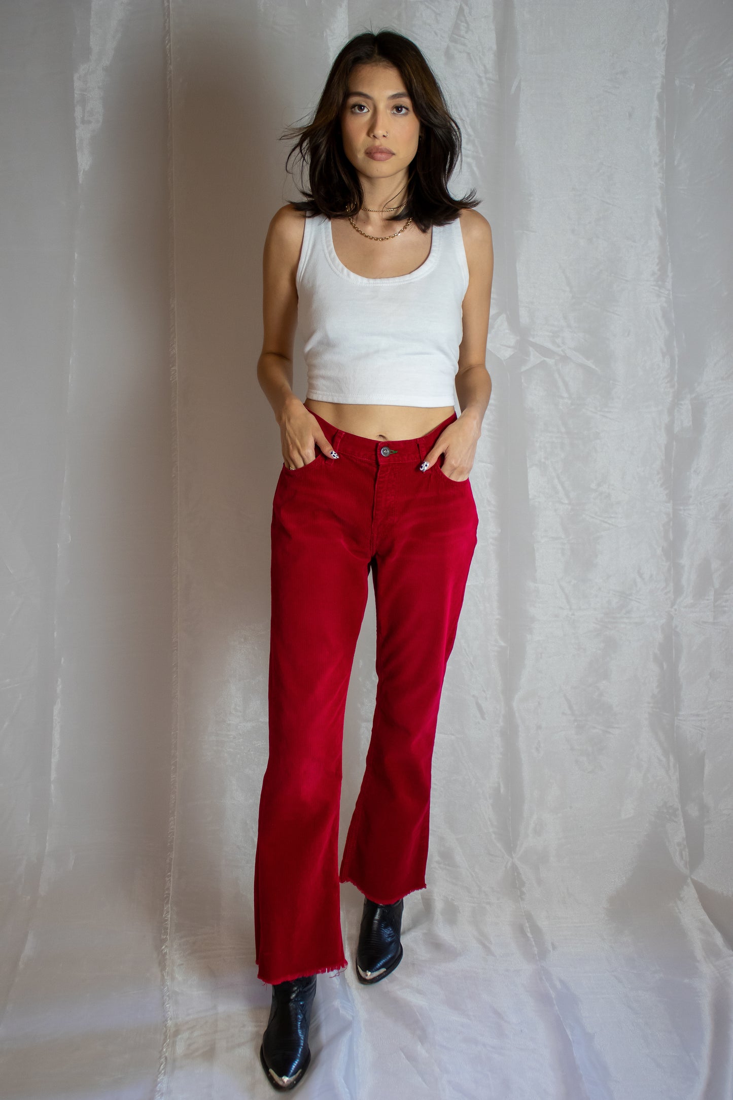 Red Tommy Hilfiger Corduroy Pants - 28”