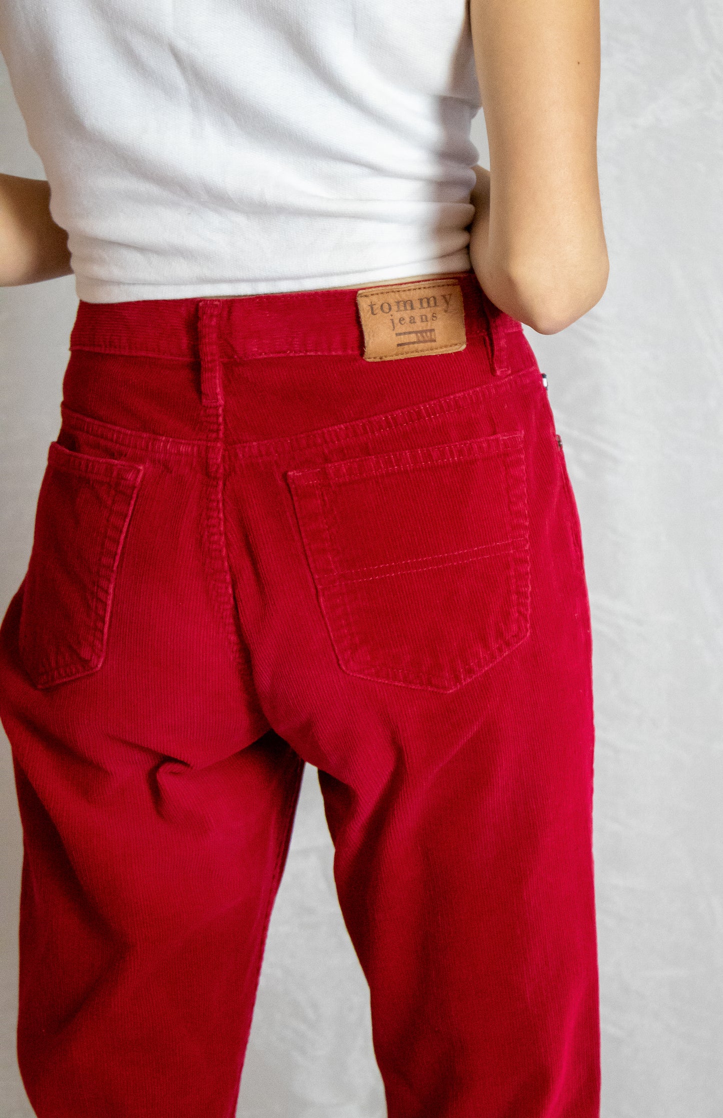 Red Tommy Hilfiger Corduroy Pants - 28”