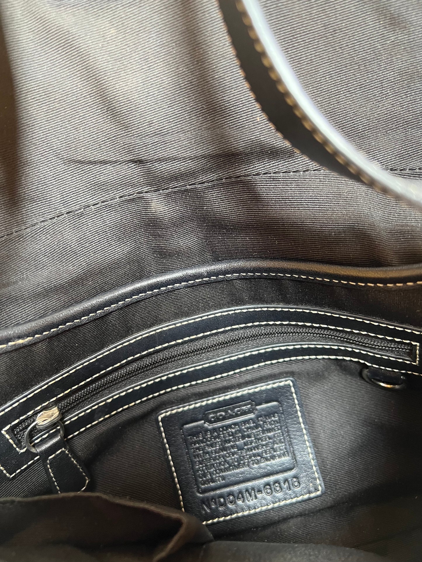 '04 Black Monogram COACH Flap Bag