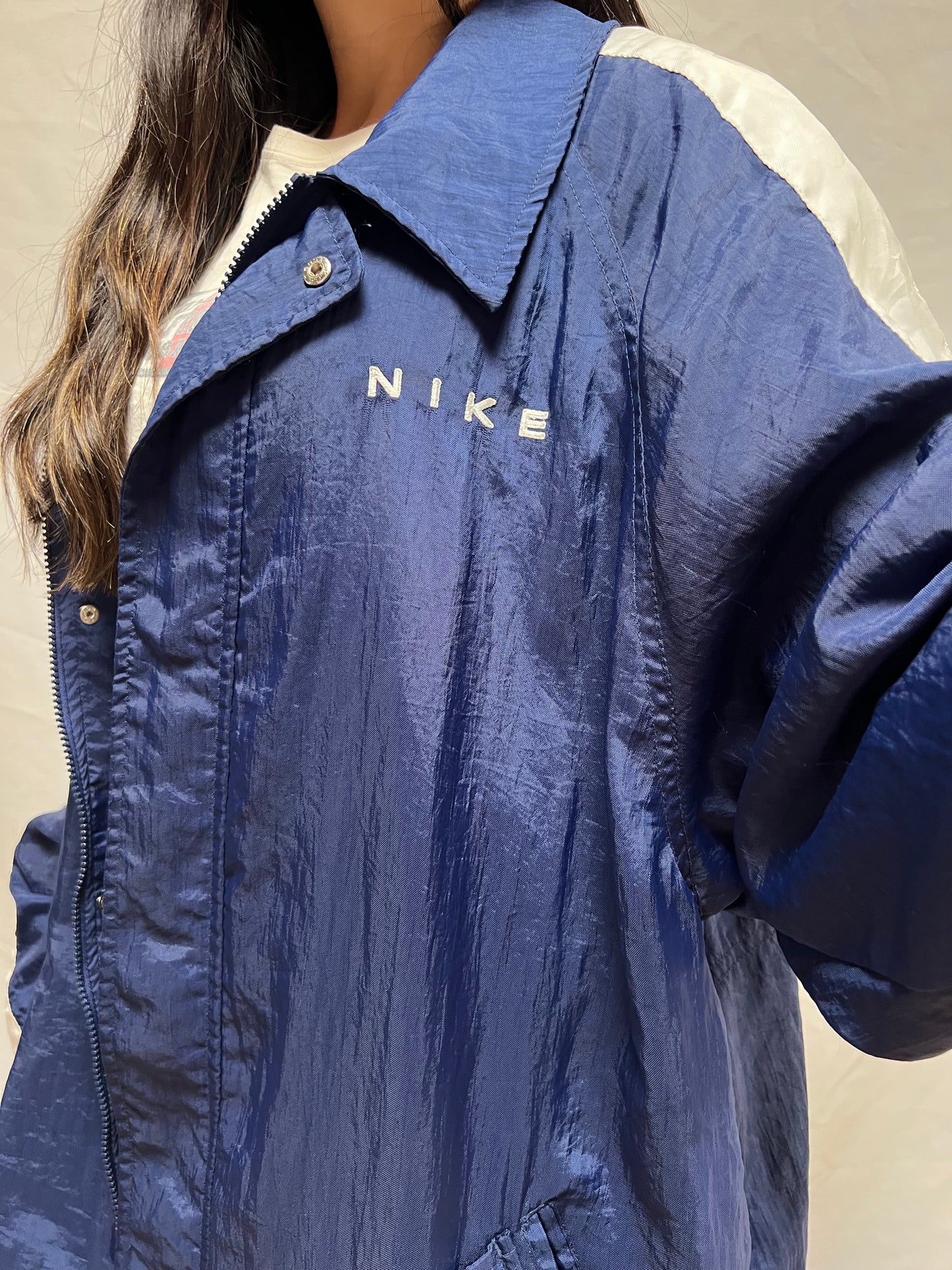 90's Nike Nylon Trench Jacket - L