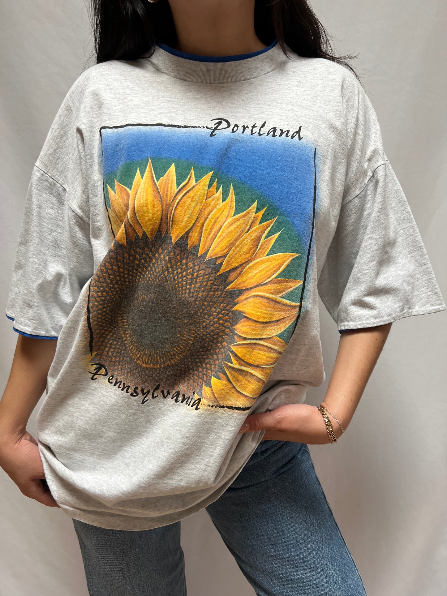 Portland Sunflower Duotone Tee - XL