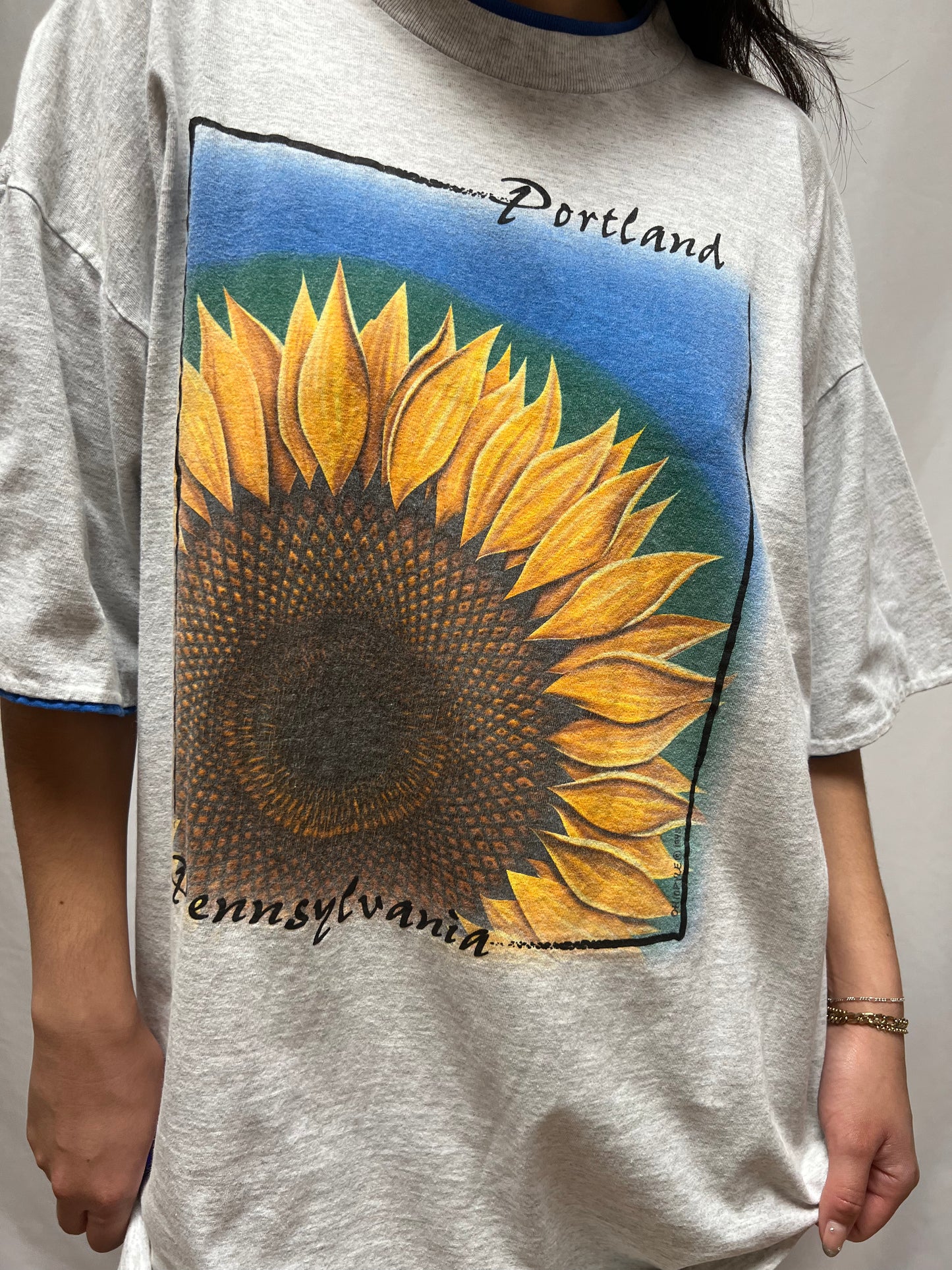 Portland Sunflower Duotone Tee - XL