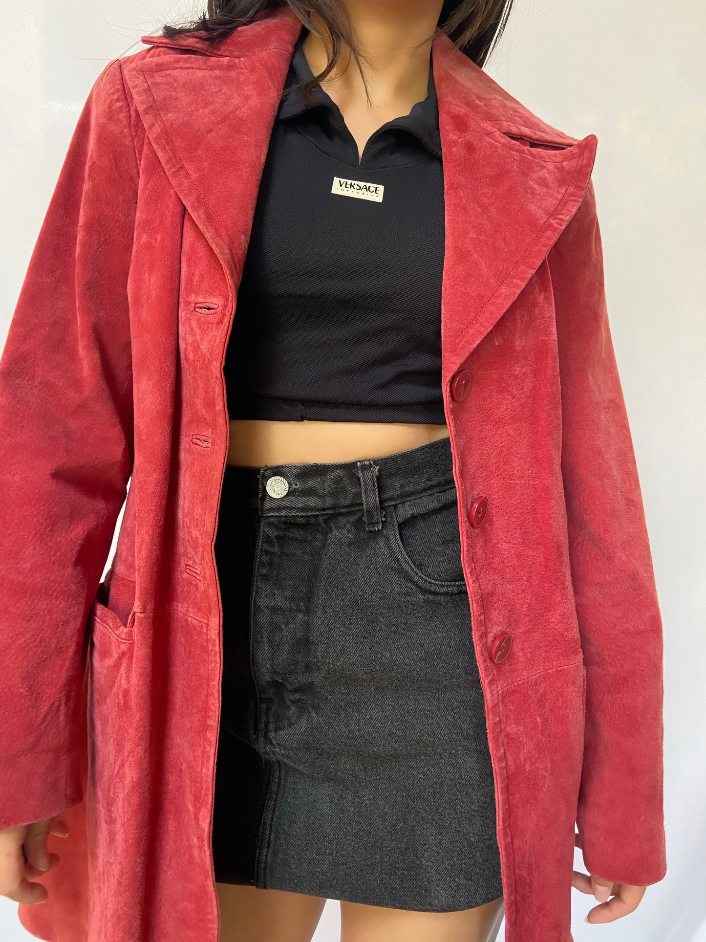 Red Suede Newport News Jacket - M/L