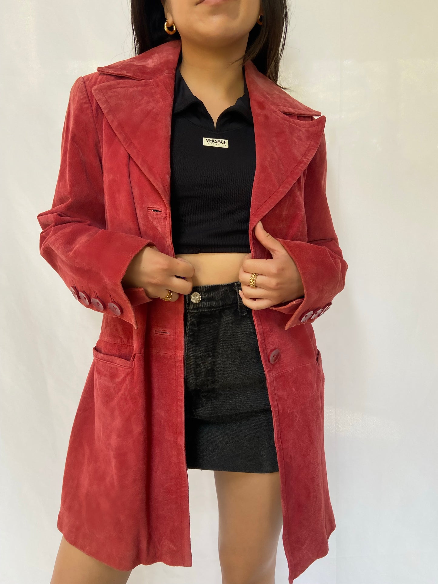 Red Suede Newport News Jacket - M/L