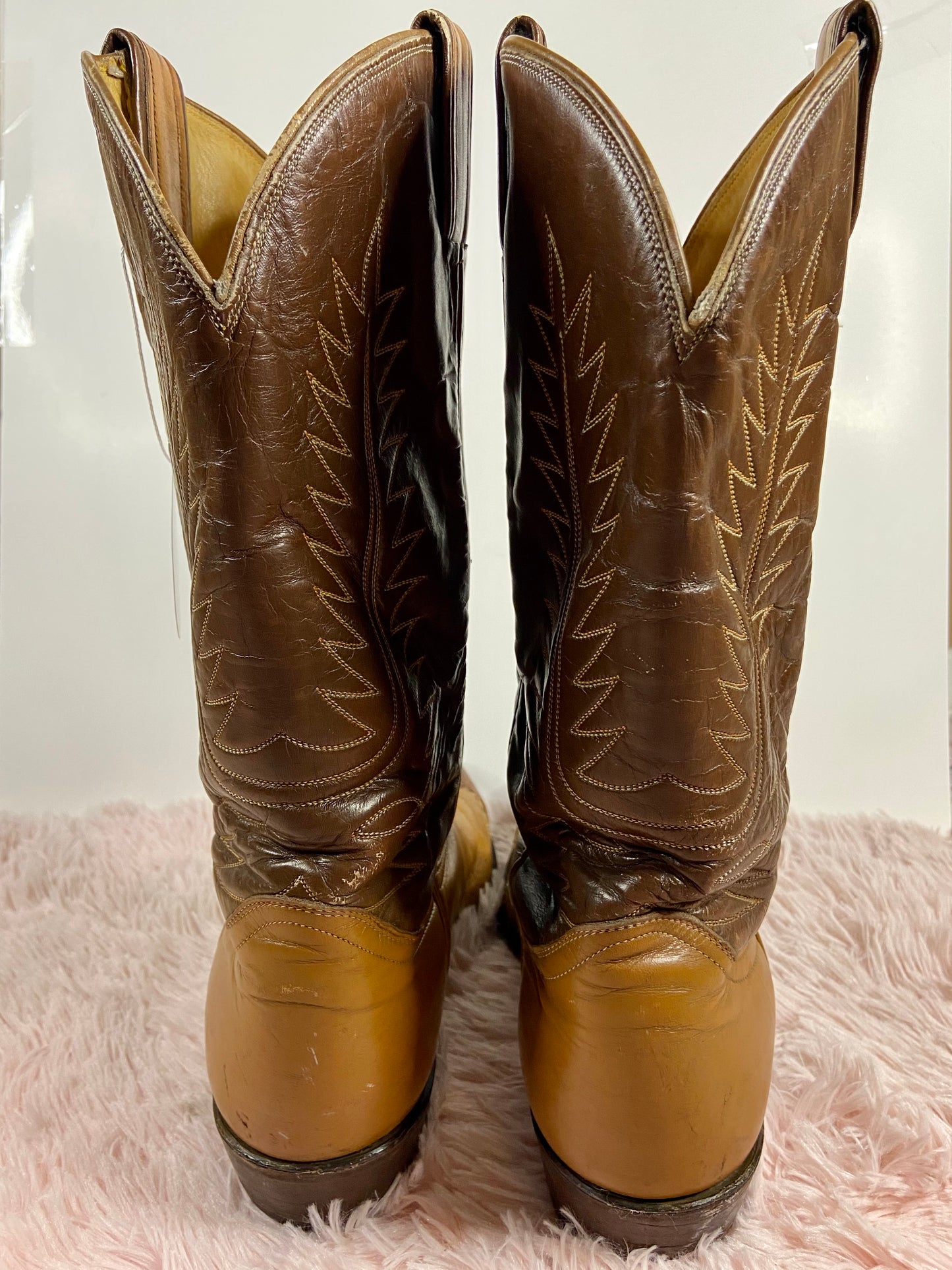 Tan/Brown Cowboy Boots - 9.5