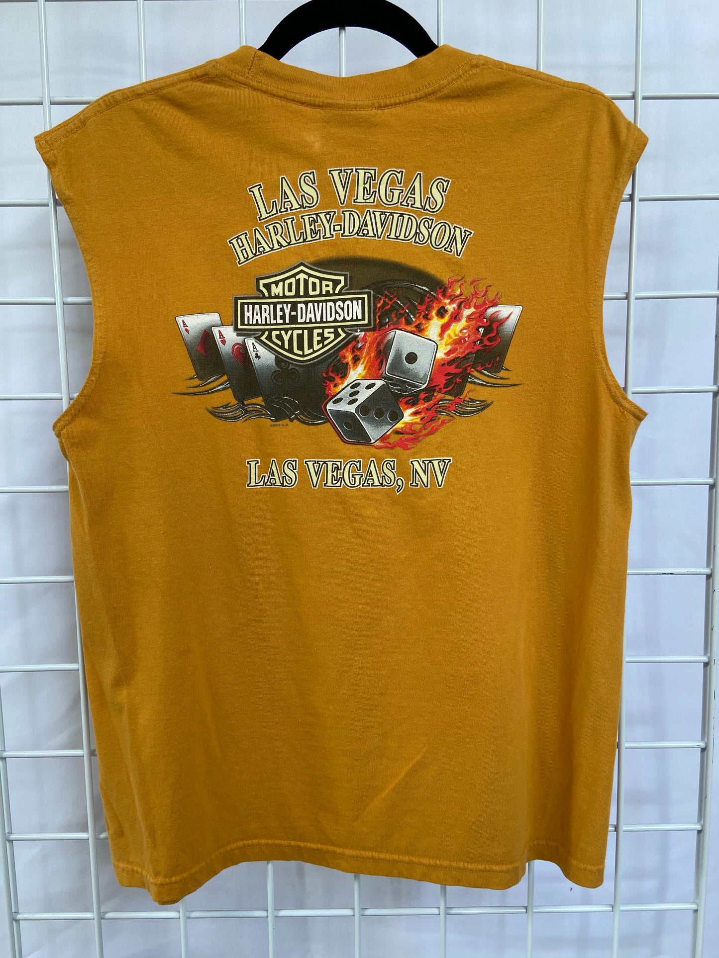 Orange Harley Davidson Las Vegas Muscle Tee