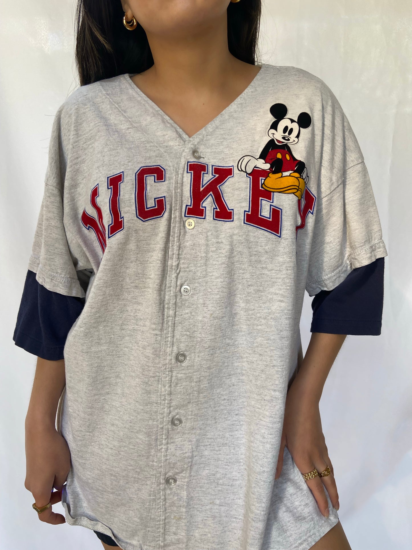 Mickey Mouse Baseball Tee - L
