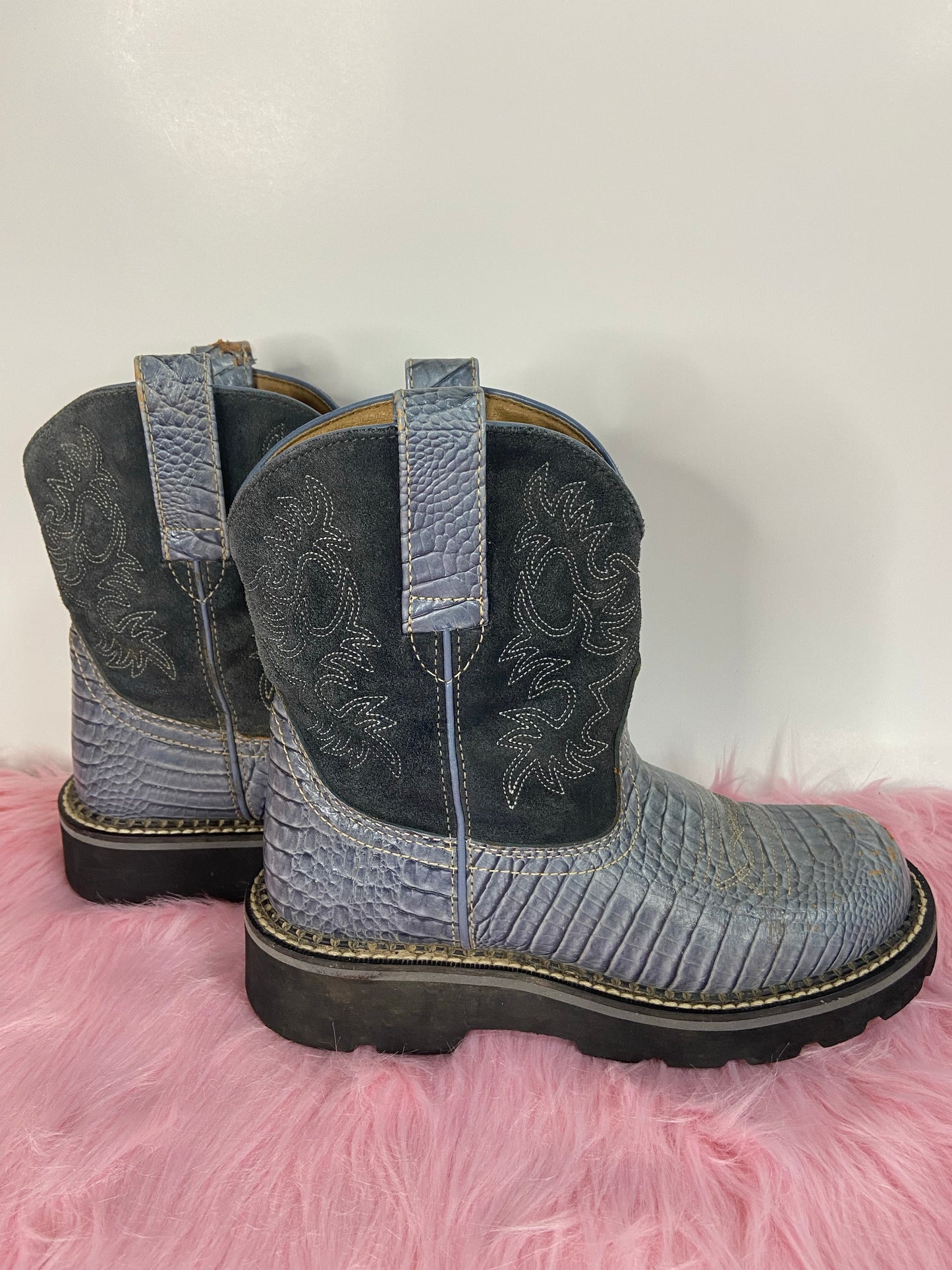 Blue Cowboy Boots - 6.5/7
