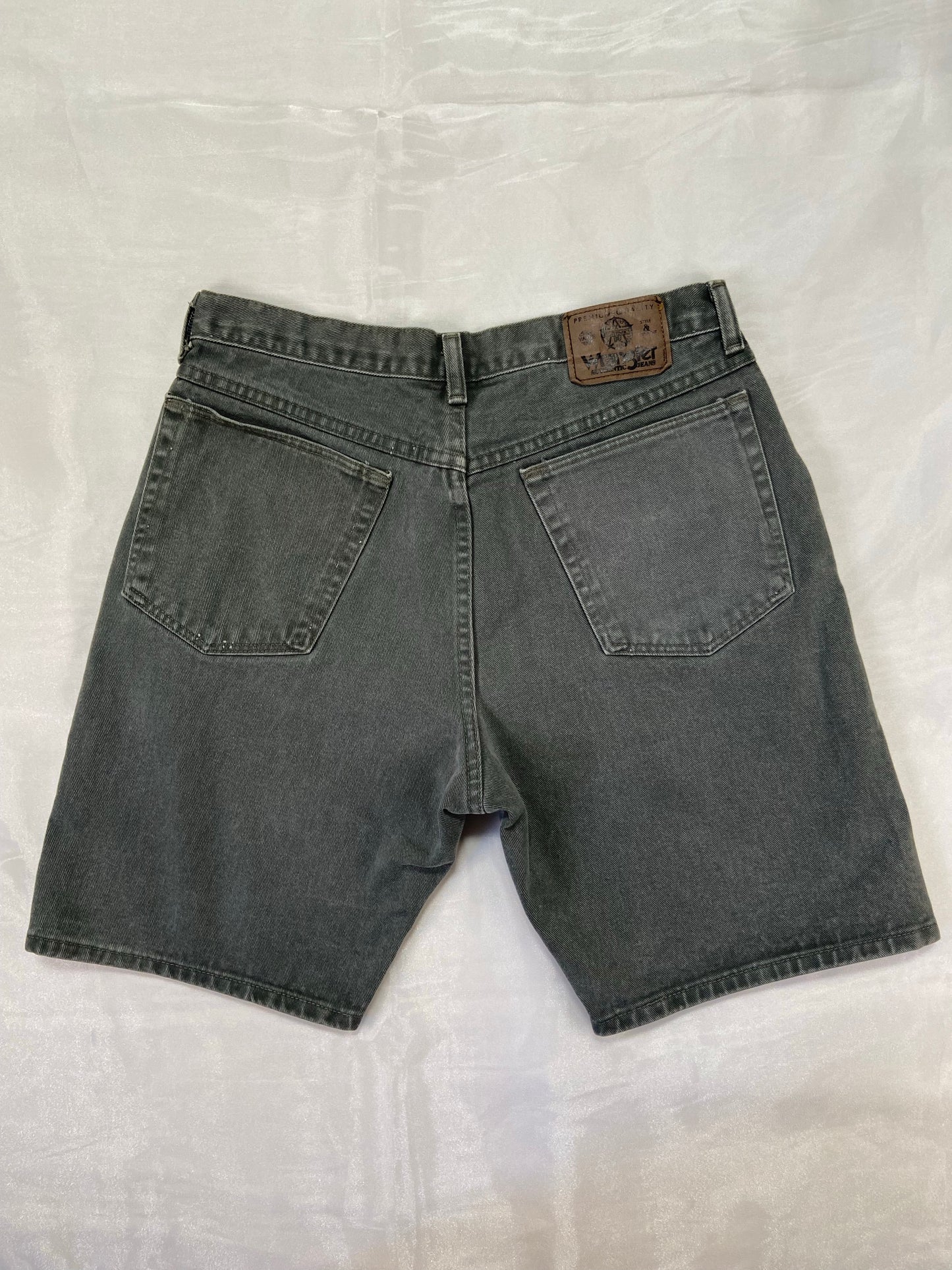 Olive Wrangler Denim Shorts - 30”