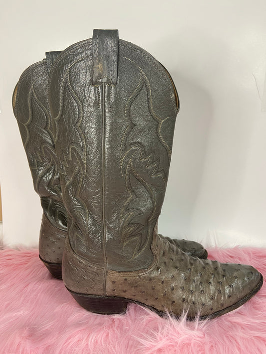 Grey Cowboy Boots - 8.5/9