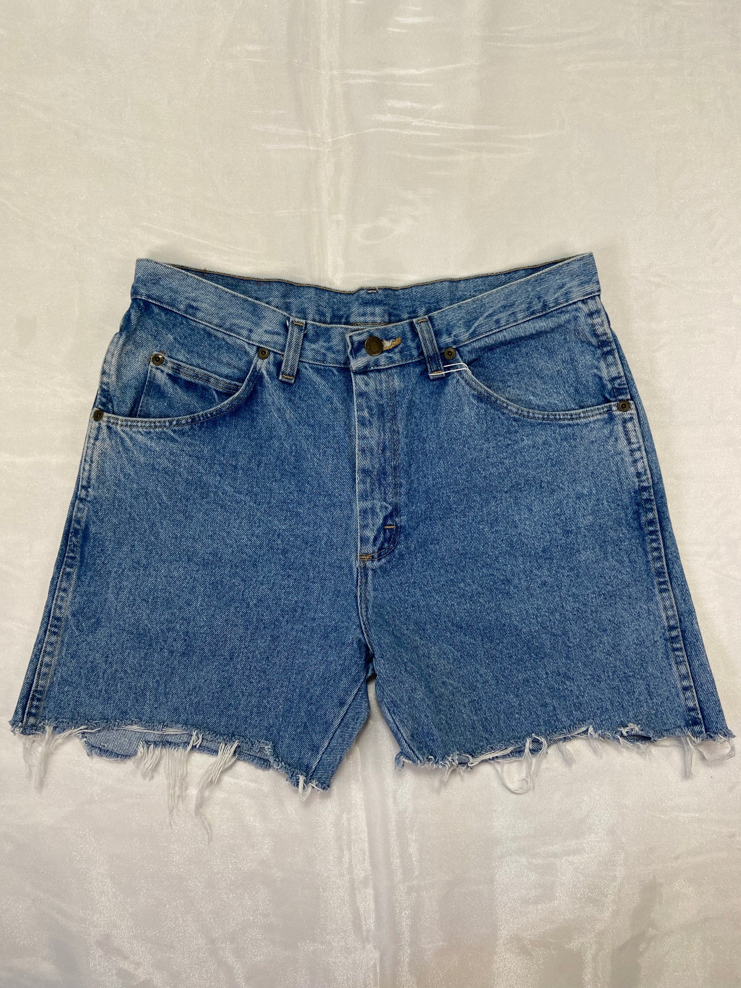Medium Wash Wrangler Denim Shorts - 31”