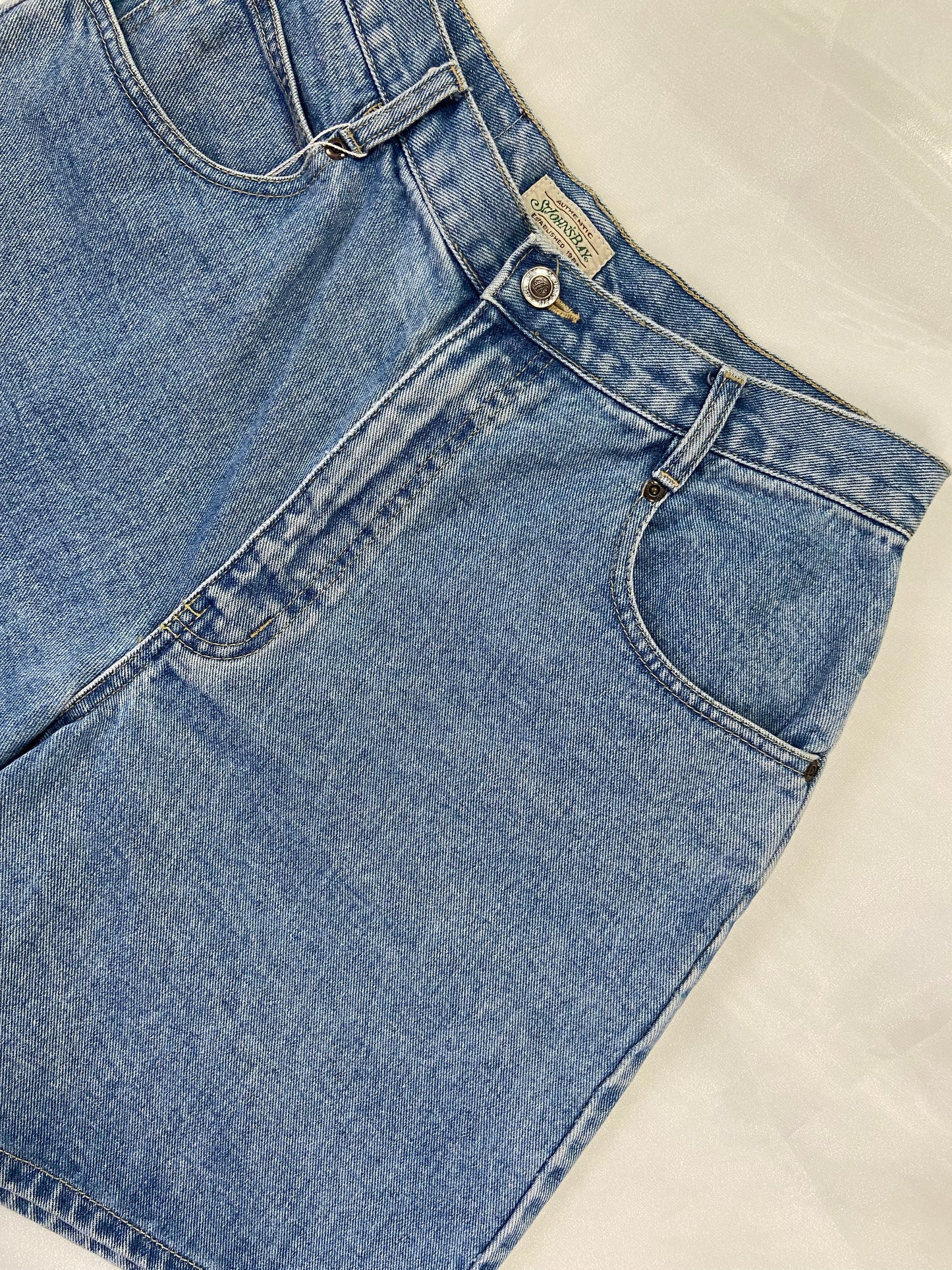 Medium Wash Denim Shorts - 29”