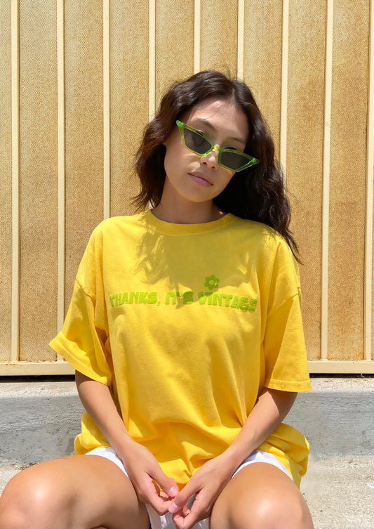 Thanks, It’s Vintage Tee - Yellow/ Lime - XLarge