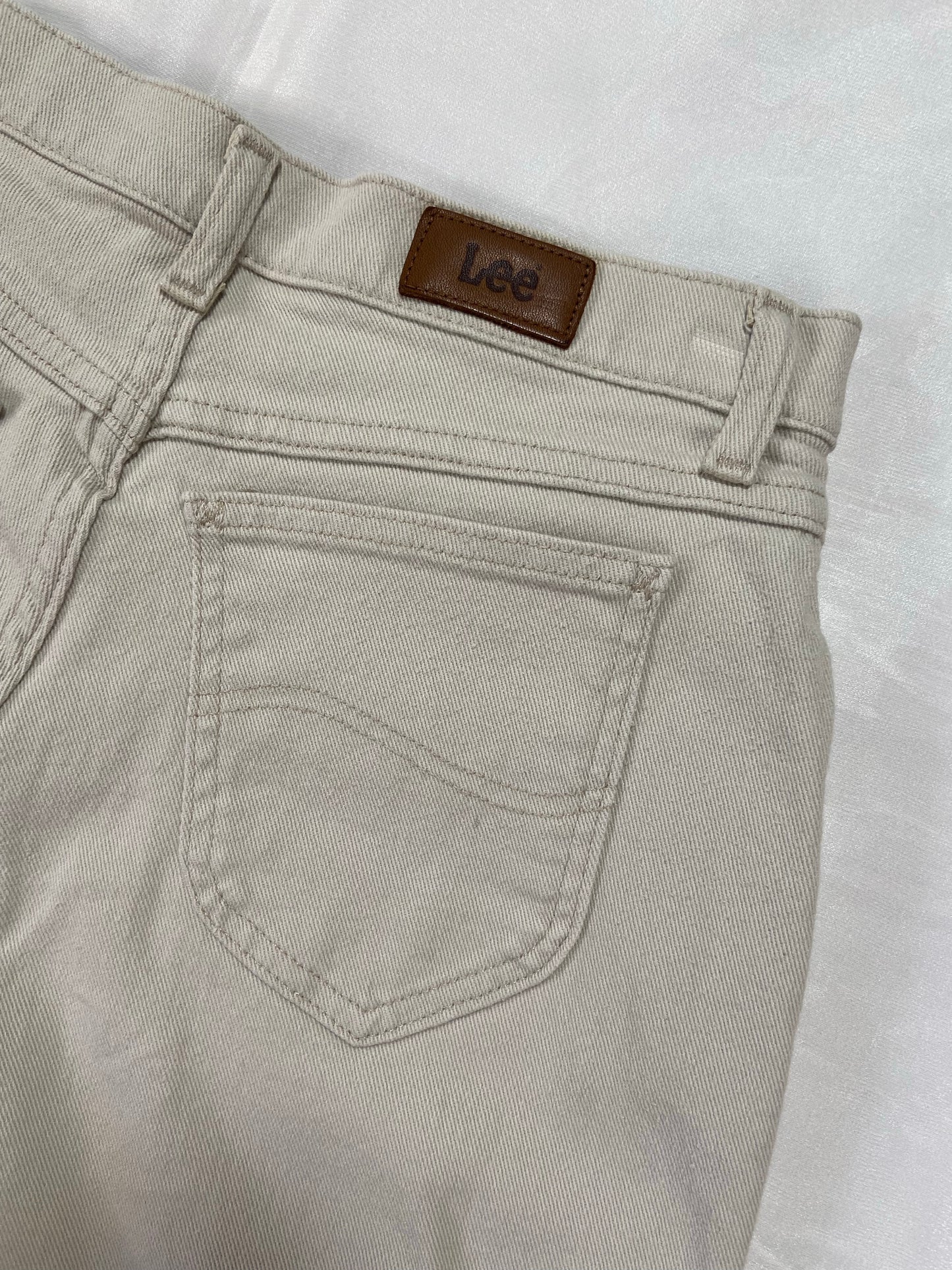 Khaki Lee Denim Shorts - 28”