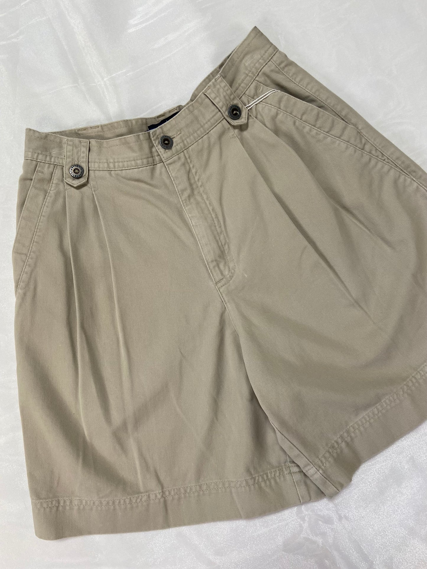 Khaki Pleated Shorts - 24”